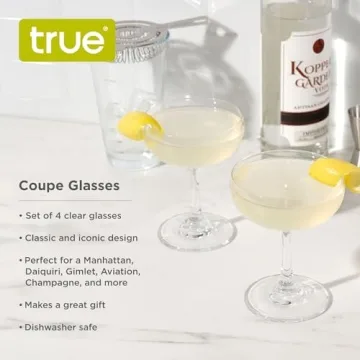 True Coupe Glass Set for Elegant Cocktails and Parties