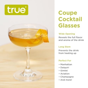 True Coupe Glass Set for Elegant Cocktails and Parties