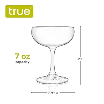 True Coupe Glass Set for Elegant Cocktails and Parties