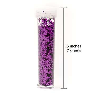 Horizon Group USA Assorted Glitter Tubes, Pack of 18, Neon, Glitter, Metallic Colors