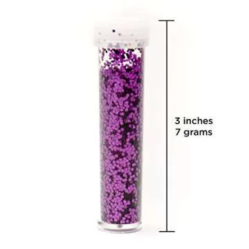 Horizon Group USA Assorted Glitter Tubes, Pack of 18, Neon, Glitter, Metallic Colors