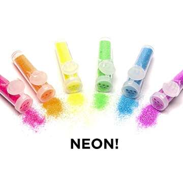 Horizon Group USA Assorted Glitter Tubes, Pack of 18, Neon, Glitter, Metallic Colors