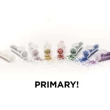 Horizon Group USA Assorted Glitter Tubes, Pack of 18, Neon, Glitter, Metallic Colors