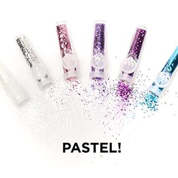 Horizon Group USA Assorted Glitter Tubes, Pack of 18, Neon, Glitter, Metallic Colors