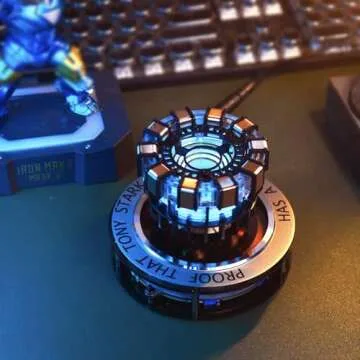 Arc Reactor MK1 Levitating 1:1 Scale DIY Floating and Spinning in Air LED for Unique Gifts,Room Decor,Office Desk Tech Toys (MK1)