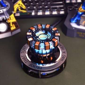 Arc Reactor MK1 Levitating 1:1 Scale DIY Floating and Spinning in Air LED for Unique Gifts,Room Decor,Office Desk Tech Toys (MK1)