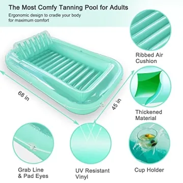 Comfortable Float Joy Tanning Inflatable Pool Lounger