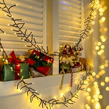 Ollny Cluster Christmas Lights 1000LED 49FT Remote Waterproof