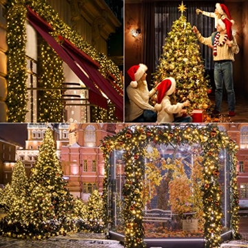 Ollny Cluster Christmas Lights 1000LED 49FT Remote Waterproof