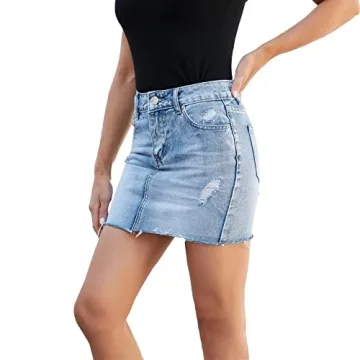 VIPONES Stylish Denim Skirt for Women with Stretch