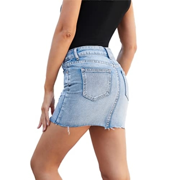 VIPONES Stylish Denim Skirt for Women with Stretch