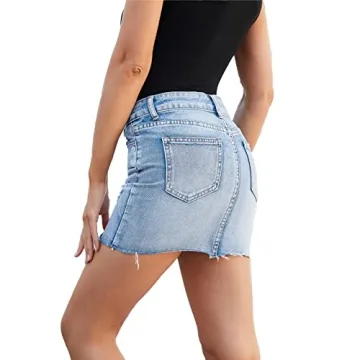 VIPONES Stylish Denim Skirt for Women with Stretch