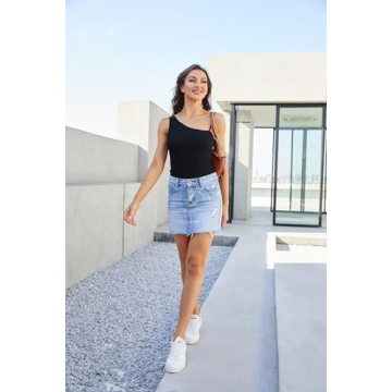 VIPONES Stylish Denim Skirt for Women with Stretch