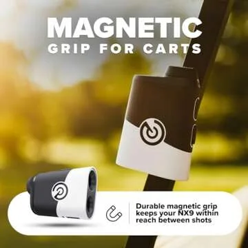 Precision Pro NX9 Golf Rangefinder with Slope Switch- Laser Golf Range Finder Golfing Accessory -Golf Cart Magnet, Slope, 6X, Flag Lock w Pulse, 900+ Yard Range Finder Golf Laser Rangefinder