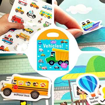 Portable Jelly Busy Sticker Book for Kids Age 3+