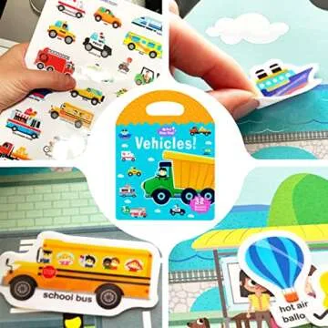 Portable Jelly Busy Sticker Book for Kids Age 3+