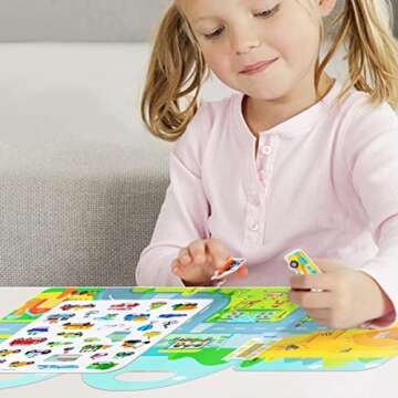 Portable Jelly Busy Sticker Book for Kids Age 3+