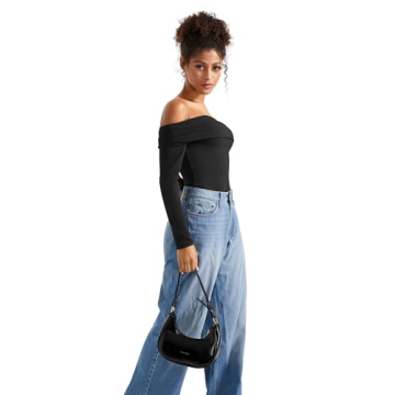 Stylish SUUKSESS Off Shoulder Long Sleeve Bodysuit