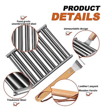 Hot Dog Roller for Grill, BBQ Stainless Steel Accessory
