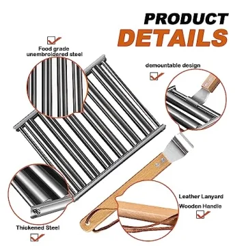 Hot Dog Roller for Grill, BBQ Stainless Steel Accessory