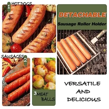 Hot Dog Roller for Grill, BBQ Stainless Steel Accessory