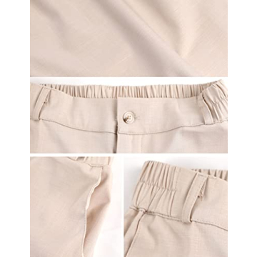 Hooever Women's Casual High Waisted Wide Leg Trousers