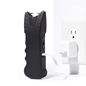 VIPERTEK Stun Gun with LED Flashlight and Safety Pin