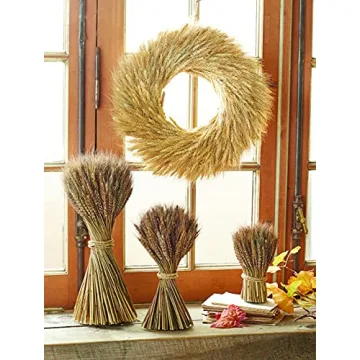 Mud Pie 20" Wheat Wreath for Seasonal Decor and Charm