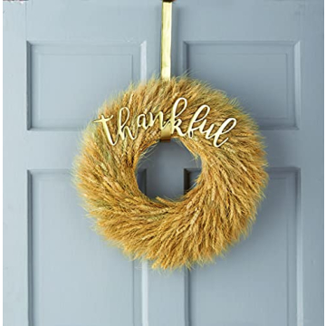 Mud Pie 20" Wheat Wreath for Seasonal Decor and Charm