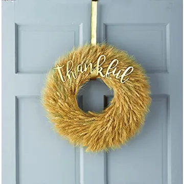 Mud Pie 20" Wheat Wreath for Seasonal Decor and Charm