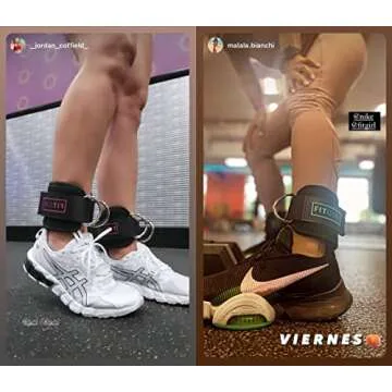 FITGIRL - Ankle Strap (Pair) for Cable Machines and Resistance Bands, Work Out Cuff Attachment for Home & Gym, Glute Workouts - Kickbacks, Leg Extensions, Hip Abductors, Women Only (Pink, Pair)