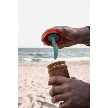 Simple Spread: Lid Mounted Spreader | Easier, Faster Sandwich Making | Universal Attachment Stores Inside Jar | No Mess & Less Dishes | Portable, Reusable & Dishwasher Safe | Avoid Washing Knifes