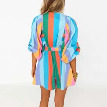 Shop LouVasabuce Women's Summer Oversized Romper in Plaid