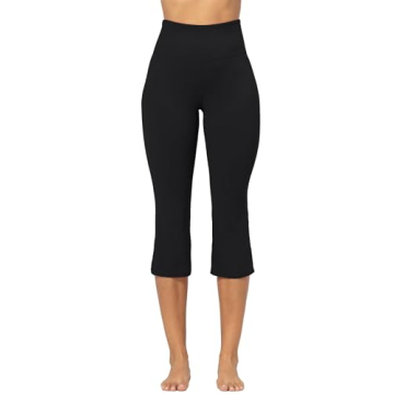 Sunzel Sunzfly Mini Flare Capris Leggings for Women, High Waist Bootcut Yoga Pants, Tummy Control Cr...