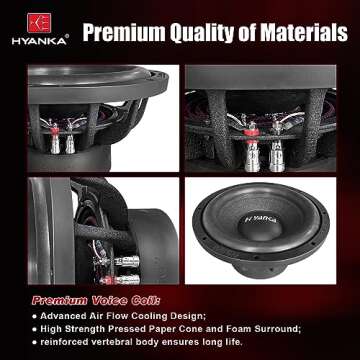 HYANKA BSF-12-4 12 Inch Subwoofer with 1600W Power