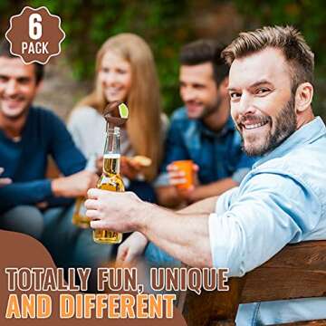 HeadLimes Clip-On Citrus Squeezer, Fun Novelty Party Gift, Adult Party Favors, Corona Beer, Lime for Drinks, Handheld Juicer, Bar Accessories and Decor (6-Pack, Football)