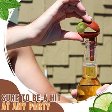 HeadLimes Clip-On Citrus Squeezer, Fun Novelty Party Gift, Adult Party Favors, Corona Beer, Lime for Drinks, Handheld Juicer, Bar Accessories and Decor (6-Pack, Football)