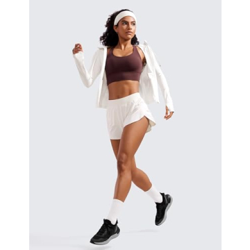 CRZ YOGA Women's Lightweight High Split Gym Shorts