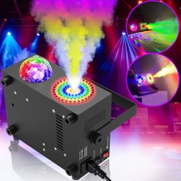 IMONE 2 in 1 Disco Ball Fog Machine with 72 LED Lights for Parties