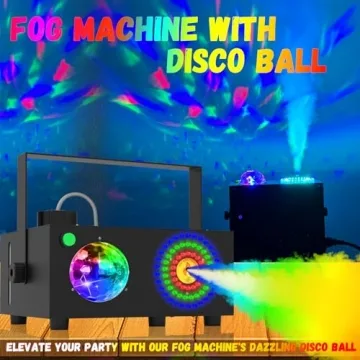 IMONE Disco Ball Fog Machine with Remote & Lights