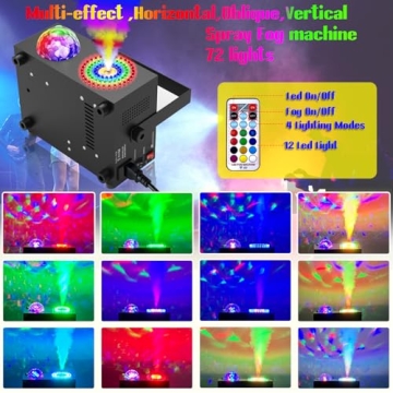 IMONE Disco Ball Fog Machine with Remote & Lights