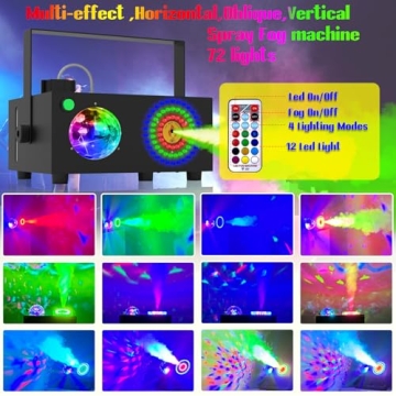 IMONE Disco Ball Fog Machine with Remote & Lights