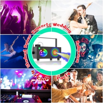 IMONE Disco Ball Fog Machine with Remote & Lights