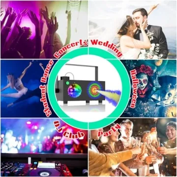 IMONE Disco Ball Fog Machine with Remote & Lights