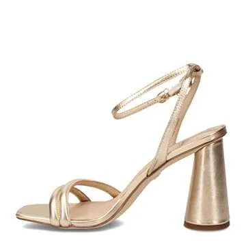Sam Edelman womens Kia Heeled Sandal, Gold Leaf, 8.5 US