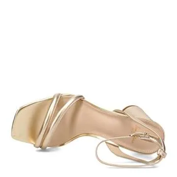 Sam Edelman womens Kia Heeled Sandal, Gold Leaf, 8.5 US