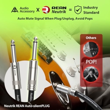 AA AUDIO ACCESSORY Silent Guitar Cable 10 ft Features Durable Design