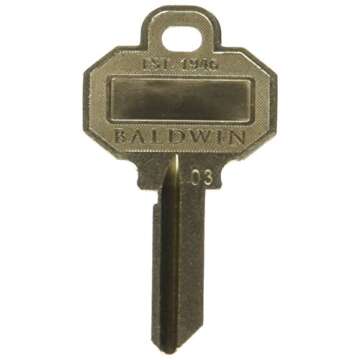 Baldwin C House Key Blank - Versatile and Reliable Key Replacement