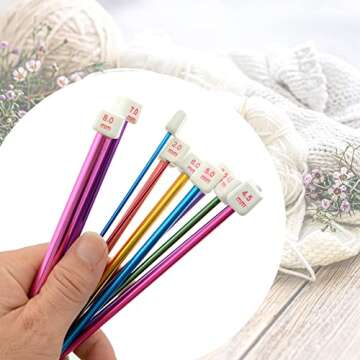 Long Crochet Hooks 5.0mm 6.0mm 7.0mm 8.0mm Afghan Crochet Needles QLRFFLJOY 4 pcs Smooth Tunisian Crochet Hooks Set DIY Yarn Weaving Tools for Beginners or Experienced Crochet Lovers