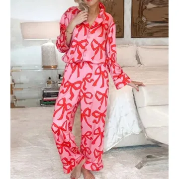 MAINESAKA Women's Cute Button Down Pajamas Set